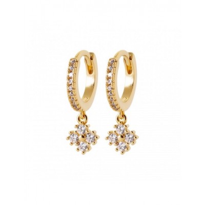 Boucles d'oreilles Coque de Nacre Plaqué Or 750 et Oxydes de Zirconium 2658410
