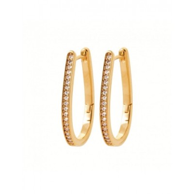 Boucles d'oreilles Coque de Nacre Plaqué Or 750 et Oxydes de Zirconium 2651710