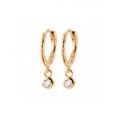 Boucles d'oreilles Coque de Nacre Plaqué Or 750 et Oxydes de Zirconium 2638810