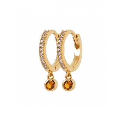Boucles d'oreilles Coque de Nacre Plaqué Or 750 et Oxydes de Zirconium 2634390