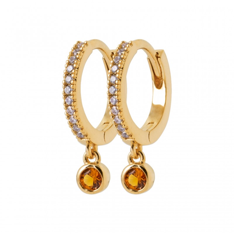 Boucles d'oreilles Coque de Nacre Plaqué Or 750 et Oxydes de Zirconium 2634390