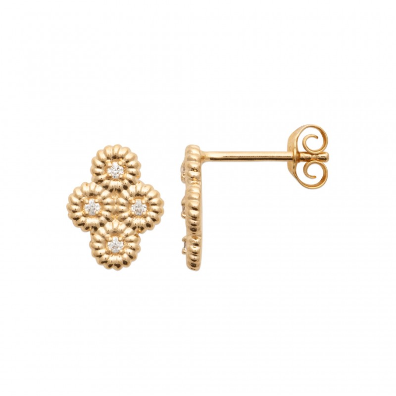 Boucles d'oreilles Coque de Nacre Plaqué Or 2594010