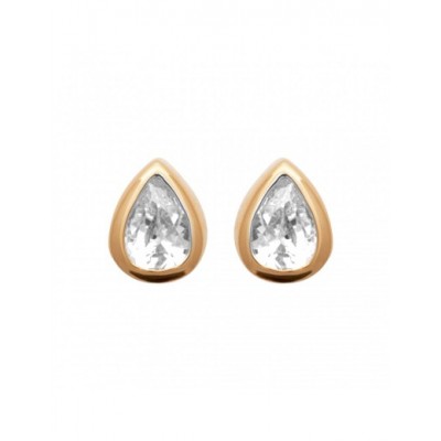 Boucles d'oreilles Coque de Nacre Plaqué Or 750 et Oxydes de zirconium 2590210