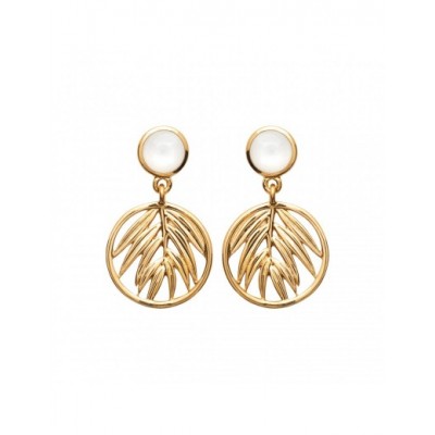 Boucles d'oreilles Coque de Nacre Plaqué Or 750 et Nacre 2567604
