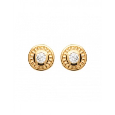 Boucles d'oreilles Coque de Nacre Plaqué Or 750 et Oxydes de zirconium 2561510