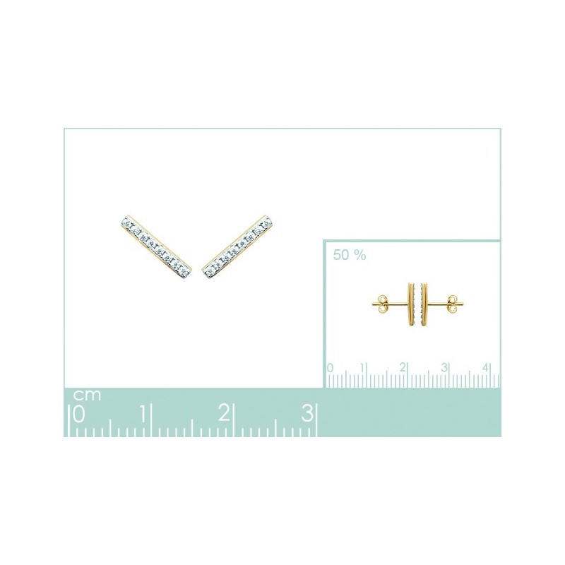 Boucles d'oreilles Coque de Nacre Plaqué Or 750 et Oxydes de zirconium microserti 2527411