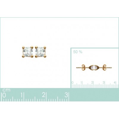 Boucles d'oreilles Coque de Nacre Plaqué Or 750 et Oxydes de zirconium 25114104