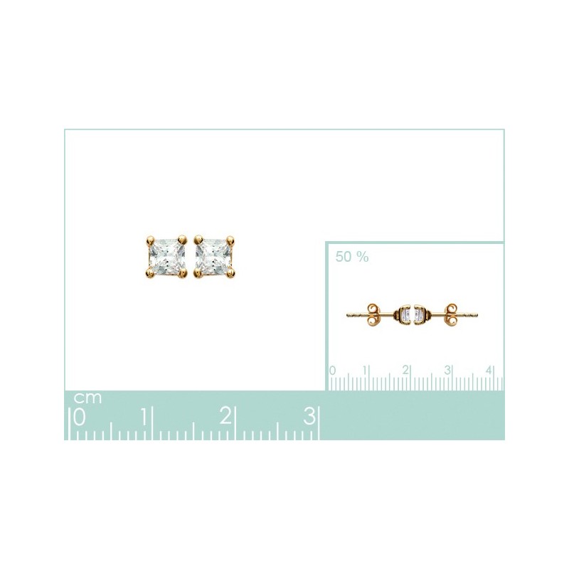 Boucles d'oreilles Coque de Nacre Plaqué Or 750 et Oxydes de zirconium 25114104