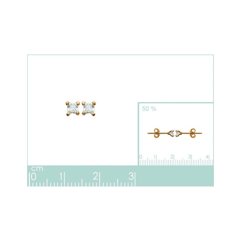 Boucles d'oreilles Coque de Nacre Plaqué Or 750 et Oxydes de zirconium 25114103