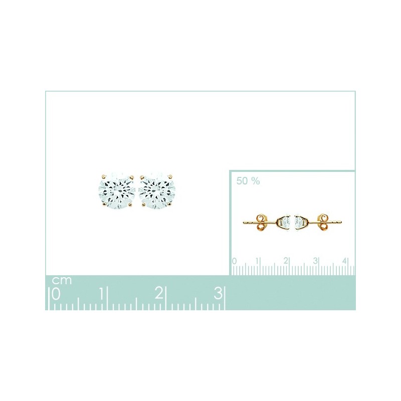 Boucles d'oreilles Coque de Nacre Plaqué Or et oxydes de zirconium 25055106