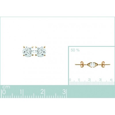 Boucles d'oreilles Coque de Nacre Plaqué Or et oxydes de zirconium 25055105