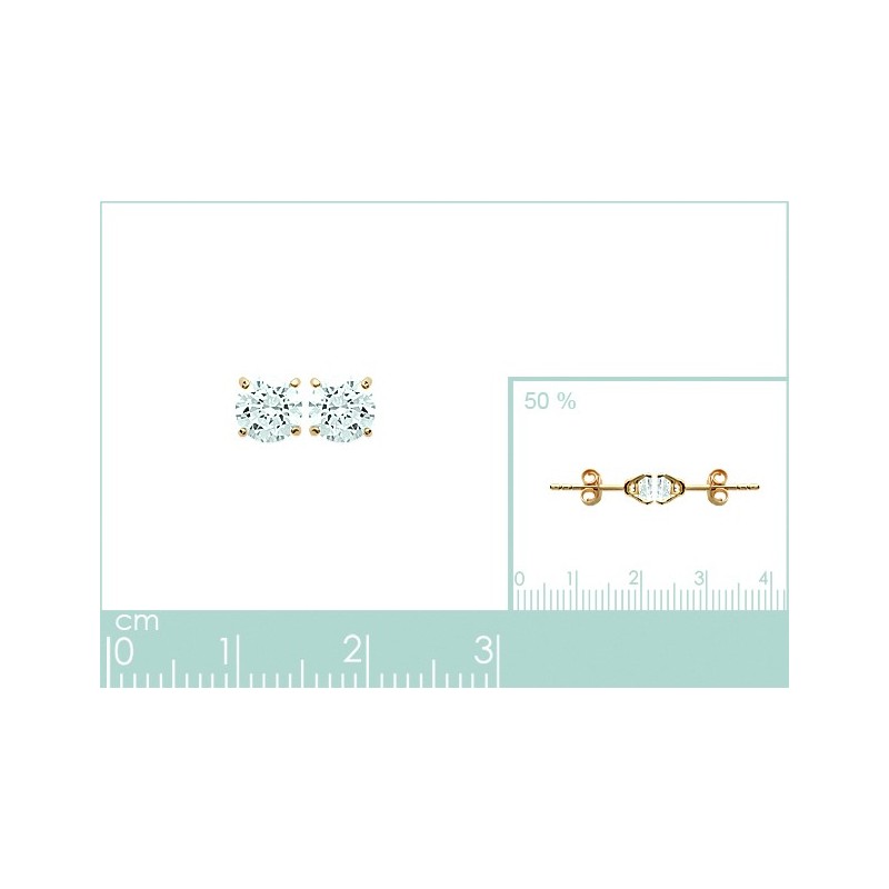 Boucles d'oreilles Coque de Nacre Plaqué Or et oxydes de zirconium 25055105