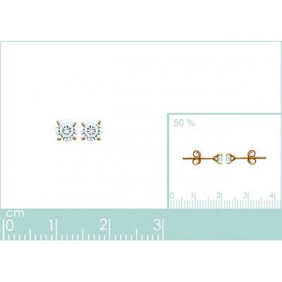 Boucles d'oreilles Coque de Nacre Plaqué Or et oxydes de zirconium 25055104