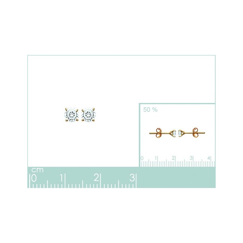 Boucles d'oreilles Coque de Nacre Plaqué Or et oxydes de zirconium 25055104