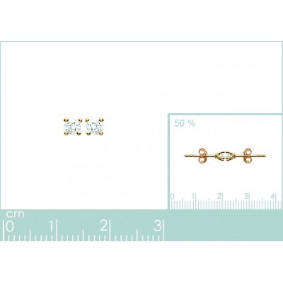 Boucles d'oreilles Coque de Nacre Plaqué Or et oxydes de zirconium 25055103