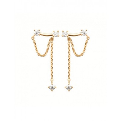 Boucles d'oreilles Coque de Nacre Plaqué Or 750 23072110