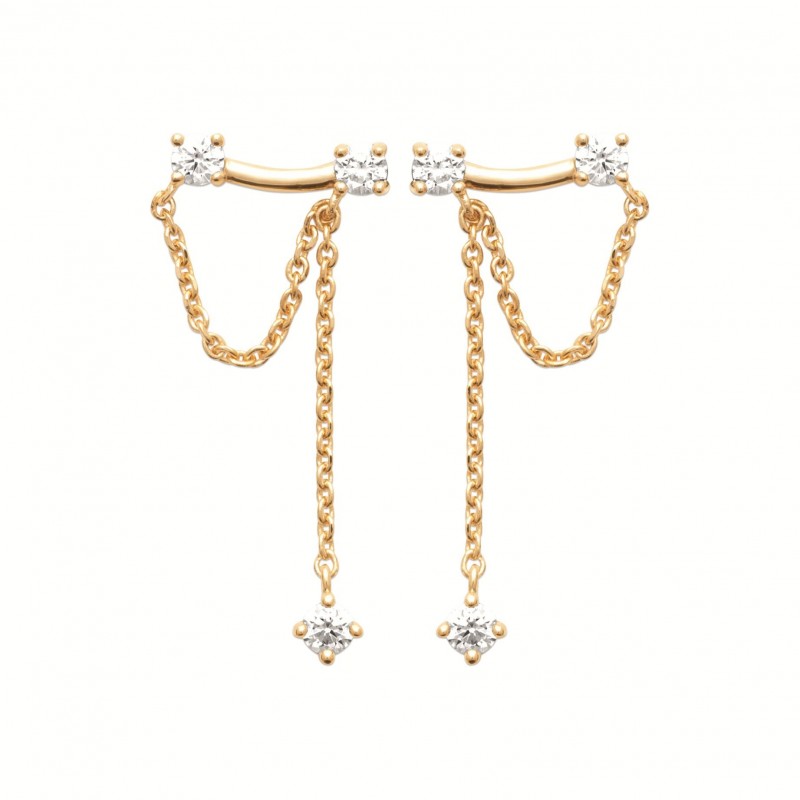 Boucles d'oreilles Coque de Nacre Plaqué Or 750 23072110