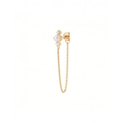 Boucle d'oreille Coque de Nacre Plaqué Or 750 230696014