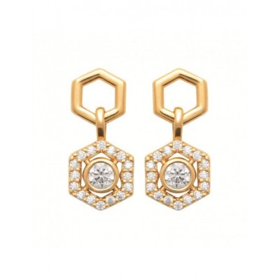Boucles d'oreilles Coque de Nacre Plaqué Or 750 23069110