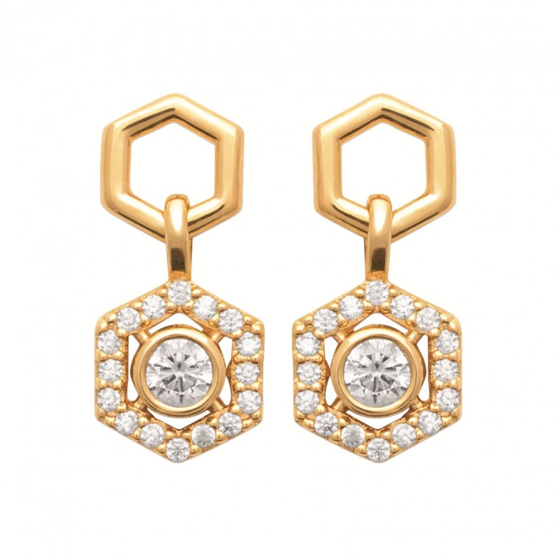 Boucles d'oreilles Coque de Nacre Plaqué Or 750 23069110