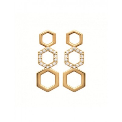Boucles d'oreilles Coque de Nacre Plaqué Or 750 23069010