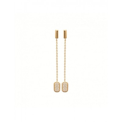 Boucles d'oreilles Coque de Nacre Plaqué Or et oxydes de zirconium 23065910