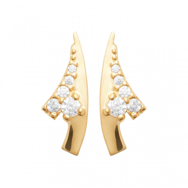Boucles d'oreilles Coque de Nacre Plaqué Or 23062710