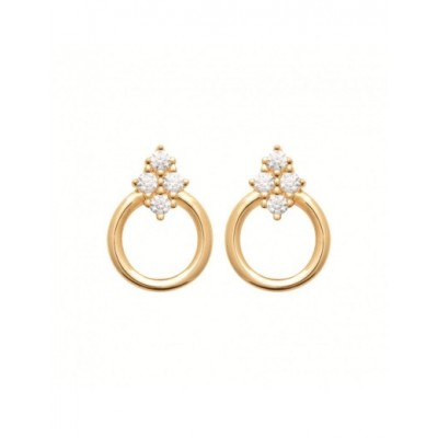 Boucles d'oreilles Coque de Nacre Plaqué Or 750 23061710