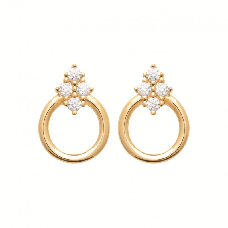 Boucles d'oreilles Coque de Nacre Plaqué Or 750 23061710