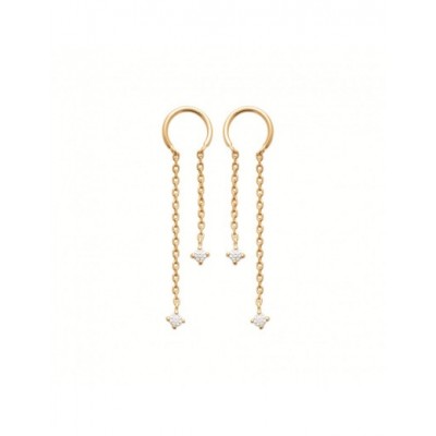 Boucles d'oreilles Coque de Nacre Plaqué Or 750 23060210