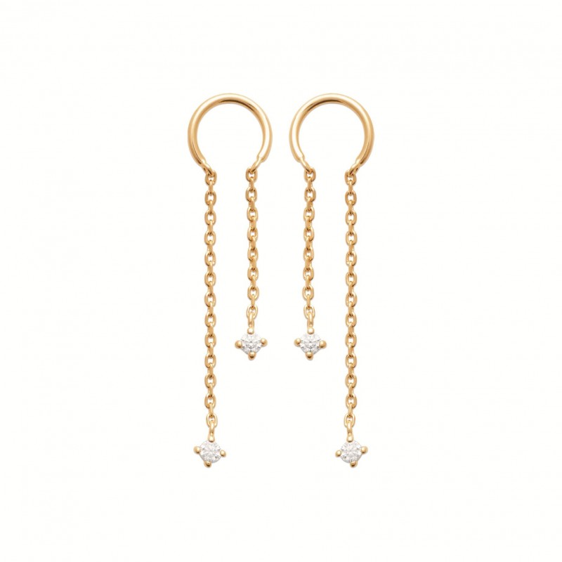Boucles d'oreilles Coque de Nacre Plaqué Or 750 23060210