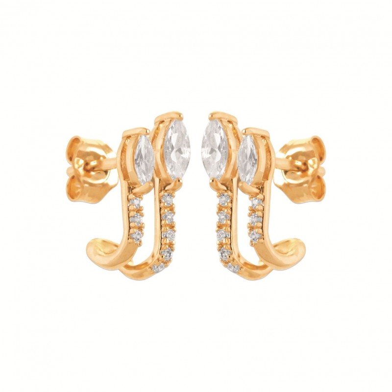 Boucles d'oreilles Coque de Nacre Plaqué Or 750 23059610