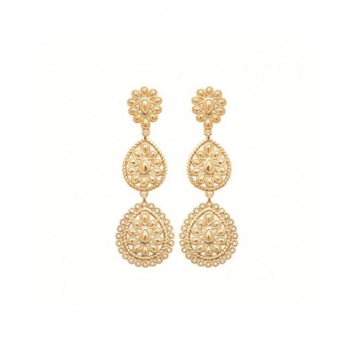 Boucles d'oreilles Coque de Nacre Plaqué Or 750 23058800