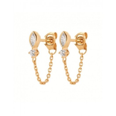Boucles d'oreilles Coque de Nacre Plaqué Or 23058110