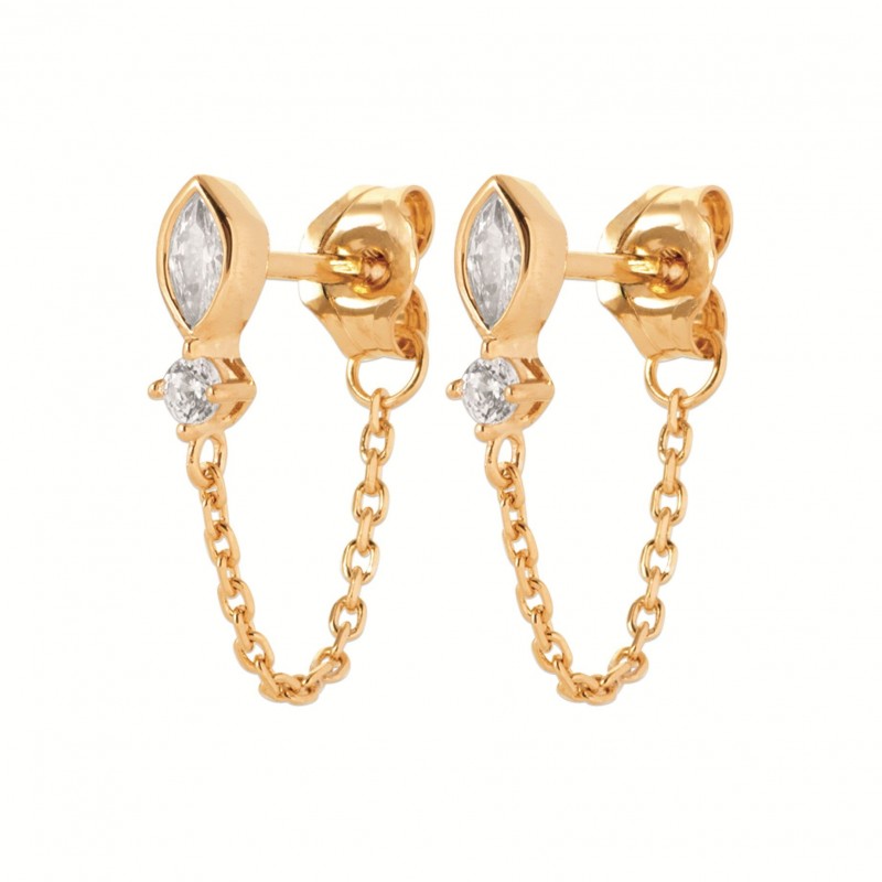 Boucles d'oreilles Coque de Nacre Plaqué Or 23058110