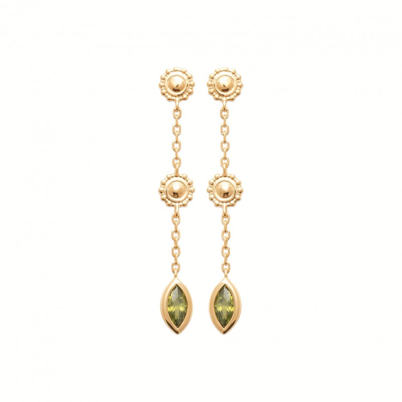 Boucles d'oreilles Coque de Nacre Plaqué Or 750 23057150