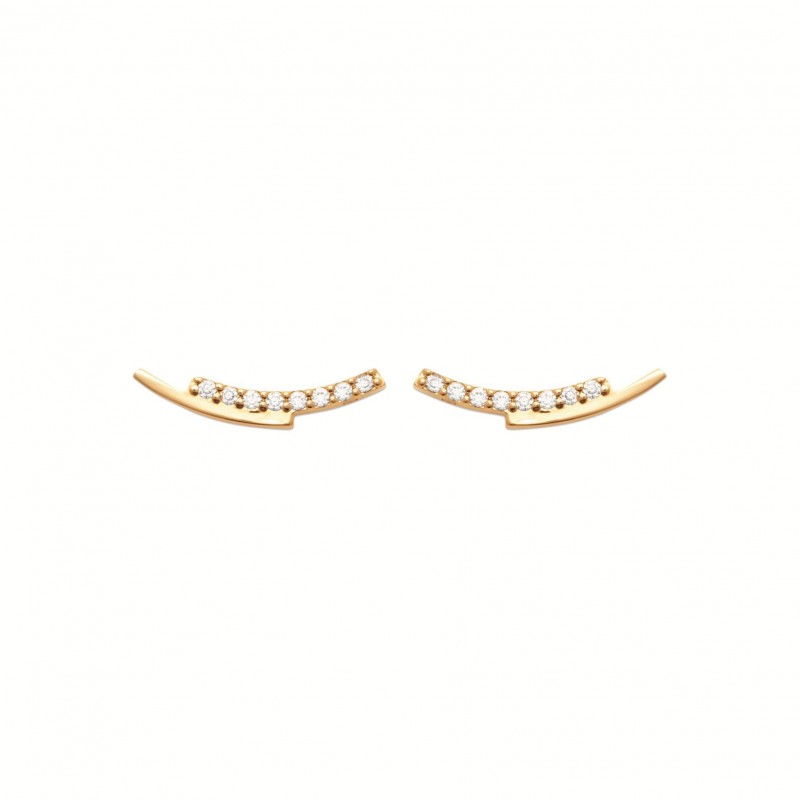 Boucles d'oreilles Coque de Nacre Plaqué Or 750 23053510