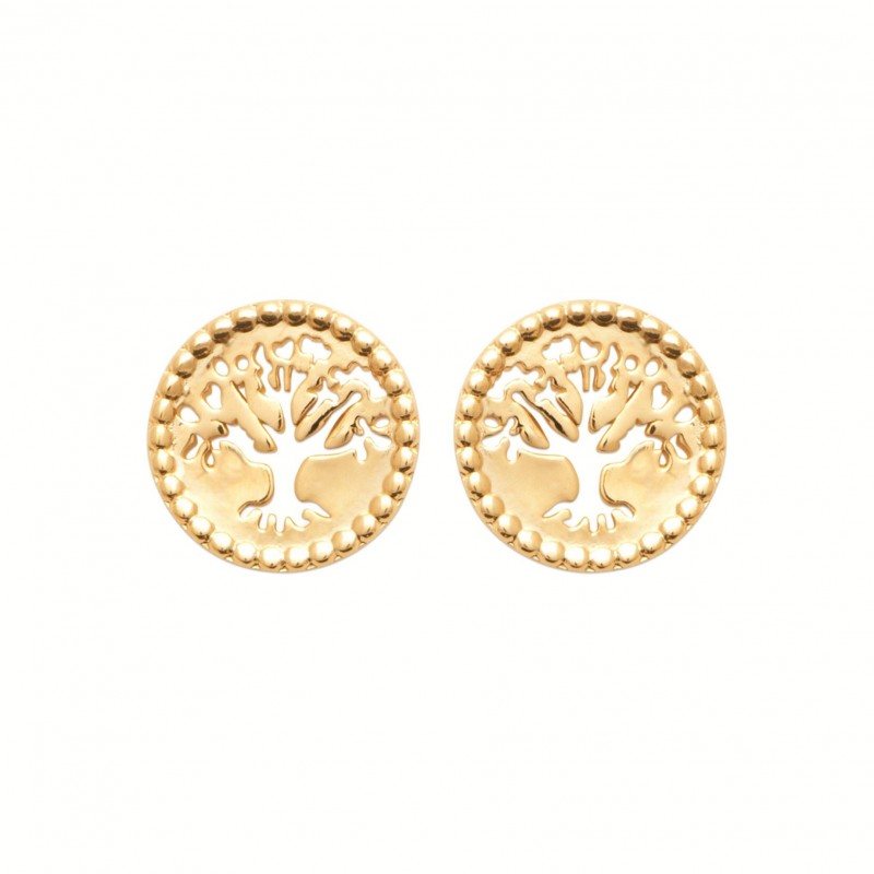 Boucles d'oreilles Coque de Nacre Plaqué Or 750 23052500