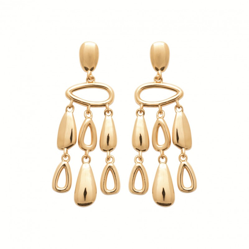 Boucles d'oreilles Coque de Nacre Plaqué Or 750 23052200