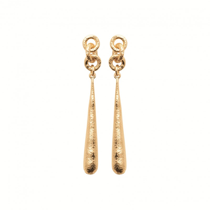 Boucles d'oreilles Coque de Nacre Plaqué Or 23050400