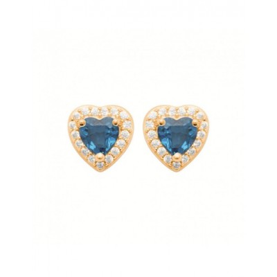 Boucles d'oreilles Coque de Nacre Plaqué Or 750 et pierre 23046050