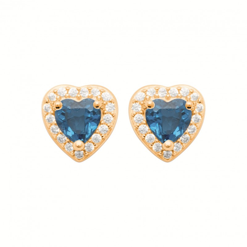 Boucles d'oreilles Coque de Nacre Plaqué Or 750 et pierre 23046050
