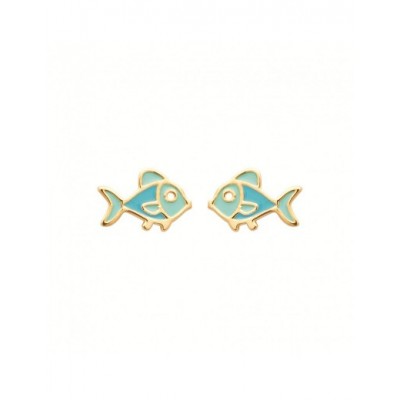 Boucles d'oreilles Coque de Nacre Plaqué Or 750 23040400