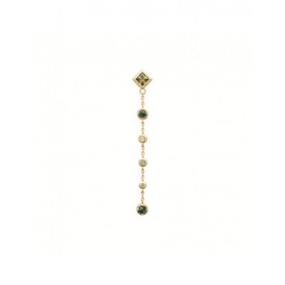 Boucles d'oreilles Coque de Nacre Plaqué Or et Oxydes de Zirconium 23040250