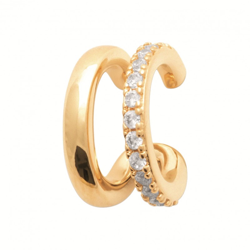 Boucle d'oreille Coque de Nacre Plaqué Or 750 23035510