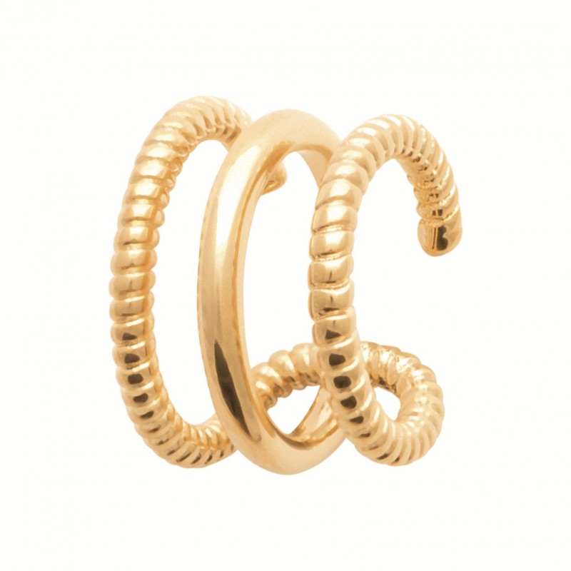 Boucle d'oreille Coque de Nacre Plaqué Or 750 23035400