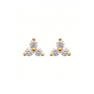 Boucles d'oreilles Coque de Nacre Plaqué Or 750 23031310