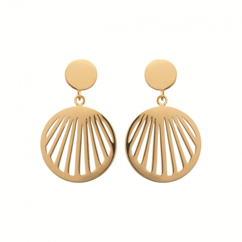 Boucles d'oreilles Coque de Nacre Plaqué Or 23026400