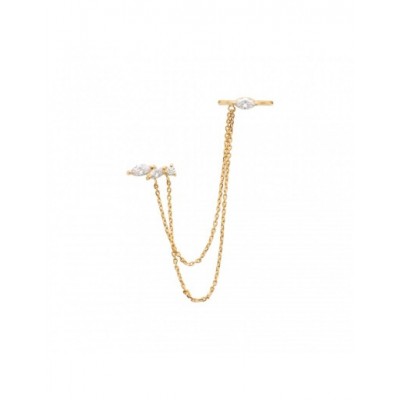 Boucle d'oreille Coque de Nacre Plaqué Or 23024610