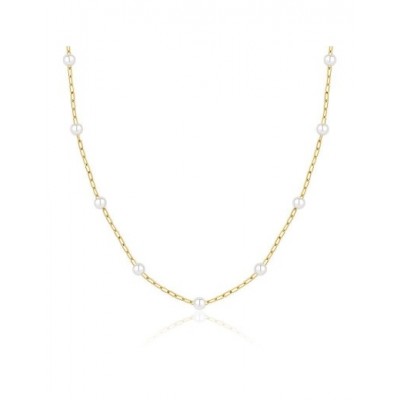 Collier PIXIES Acier et Perles PNS0015-1PRL